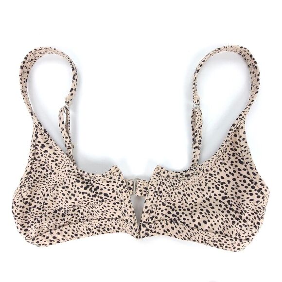 NEW OneOne Swimwear Jenna Top Jesse Bottom Cheetah Print Matching Bikini Set Tan - Picture 3 of 10